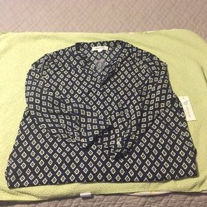 3/4 sleeve blue shirt